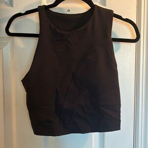 Lululemon asymmetrical cropped tank (with built in bra), size 6